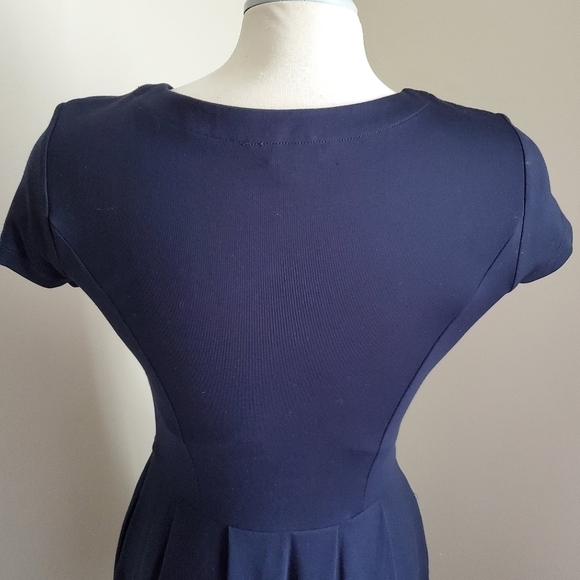 Brooks Brothers Fit & Flare Navy Blue Dress Size 2 - Picture 5 of 9